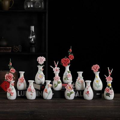 Handcrafted Ceramic Flower Vase - Small Floral Ornament for Home or Scenic Decor