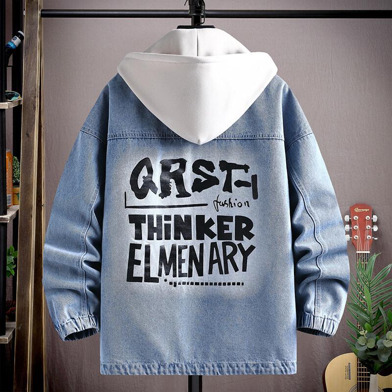 Chaqueta para Niños Grandes Adolescentes Primavera y Otoño Chaqueta de Mezclilla Niño 13 Estudiantes de Secundaria a la Moda Guapo Ropa de Hombre de 15 años