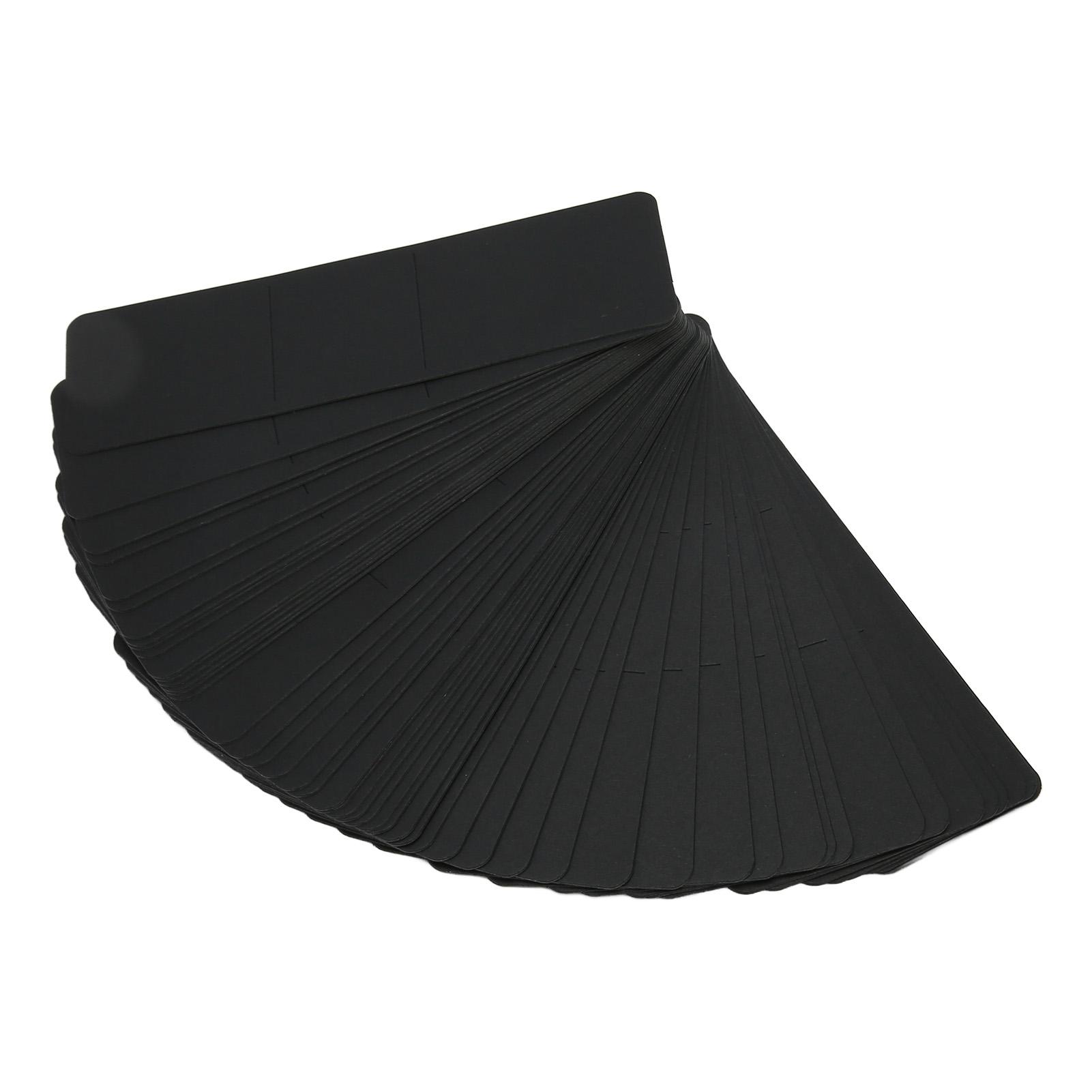 50 шт. Крафтовые конверты для закладок DIY Рукоделие 5,9x1,8 дюйма Держатель для закладок Конверты для ручек для демонстрации Ювелирные изделия Вязание крючком Black чёрный