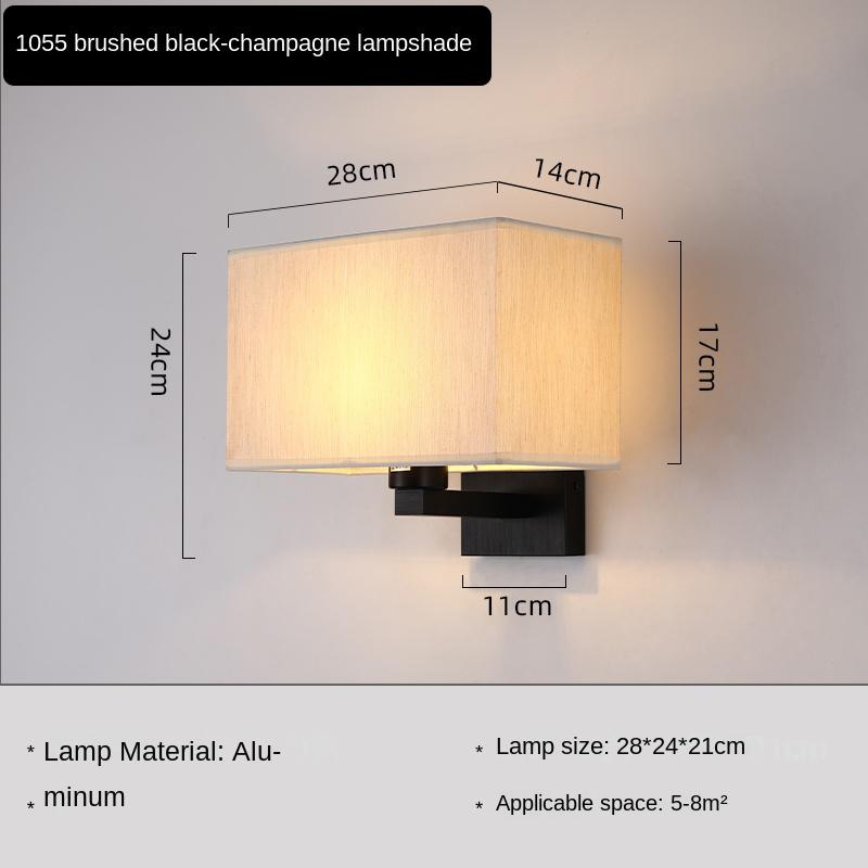 

Американский тканевый настенный светильник светодиодный для спальни, североевропейский и американский стиль, гостиничный настенный светильник, китайский тканевый прикроватный светильник, новый креативный