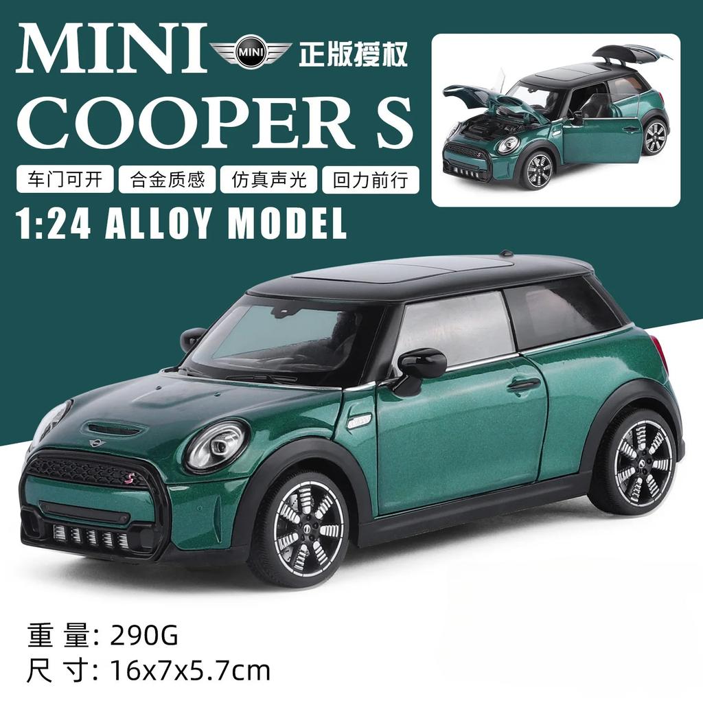1:24  MINI Retro Diecast Car Pull Back Light Sound Model Home Display Themed Decor Toy