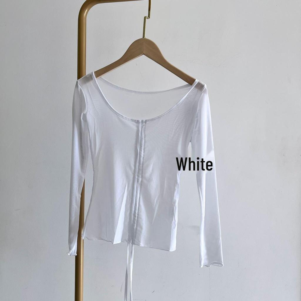Bonnie Dancewear Women's Ballet Mesh Top - Short/Long Sleeve Body Shaping Outerwear for Gymnastics
