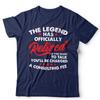 T-shirt Unisex RetireUnisext La Leggenda è Ufficialmente Andata in Pensione Unisex 2026 Divertente Umorismo