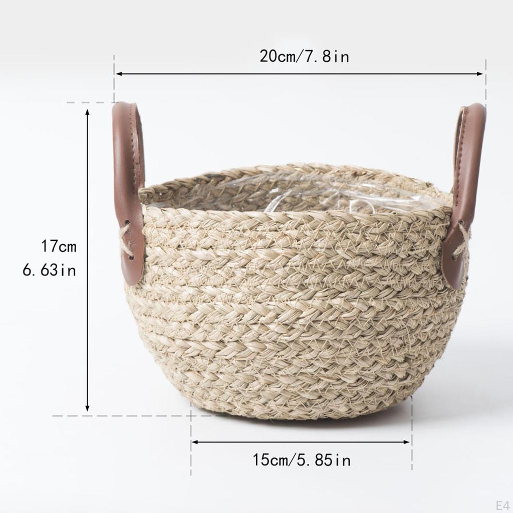Woven Planter Basket Flower Pot Organizer Decorative Storage Basket, Plant Holder for