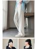 2024 Plus Size Fleece-Lined High Waist Wide Leg Pants for Women - Slimming Casual Autumn Winter Wear