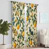 Versatile Polyester Transparent Curtains Home Decoration Fresh Lemon Tree Use Bedrooms Living Rooms Set Of 2 Made Sitting Room Decor