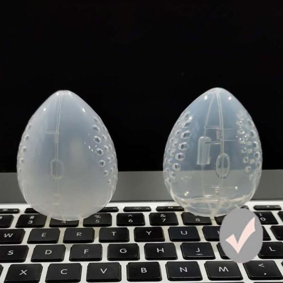 Egg Shaped Beauty Powder Puff Sponge Stand Storage Case Box Makeup Supplies