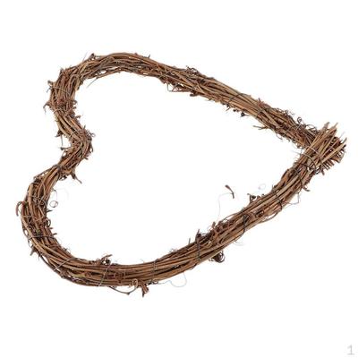 Dried Heart Rattan Garland Door Wall Hanging Decor Festival Wedding Decoraion