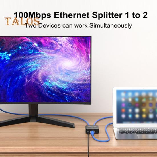 Ethernet Splitter, 100Mbps High Speed Netzwerk Verteiler, Universeller Plug-Play Gigabit Ethernet Splitter, LAN Splitter mit USB Stromkabel