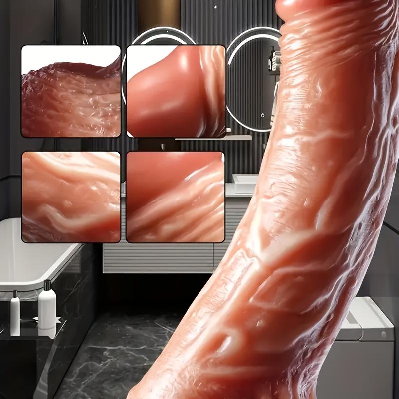 Realistický narážející dildo vibrátor – Hřející & Vibrující, Dálkově ovládaný, Realistický silikon, Silná přísavka, G-bodová hračka pro ženy & páry