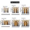 2pcs   Spring Summer Curtains Middle Eastern Style Architecture   Moroccan Palace Gate Yarn Curtains Durable 100% Polyester Fabric