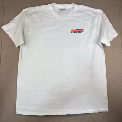 Force Motorcycle T-Shirt Men's XL White Beefy-T Factory Rider Racing Tee USA