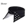 Stylish Pointed Lapel Collar Punk Style PU Leather Fake Collar, Detachable Studded for Women, Rock Faux Rivet Choker Necklace, Adjustable Cool