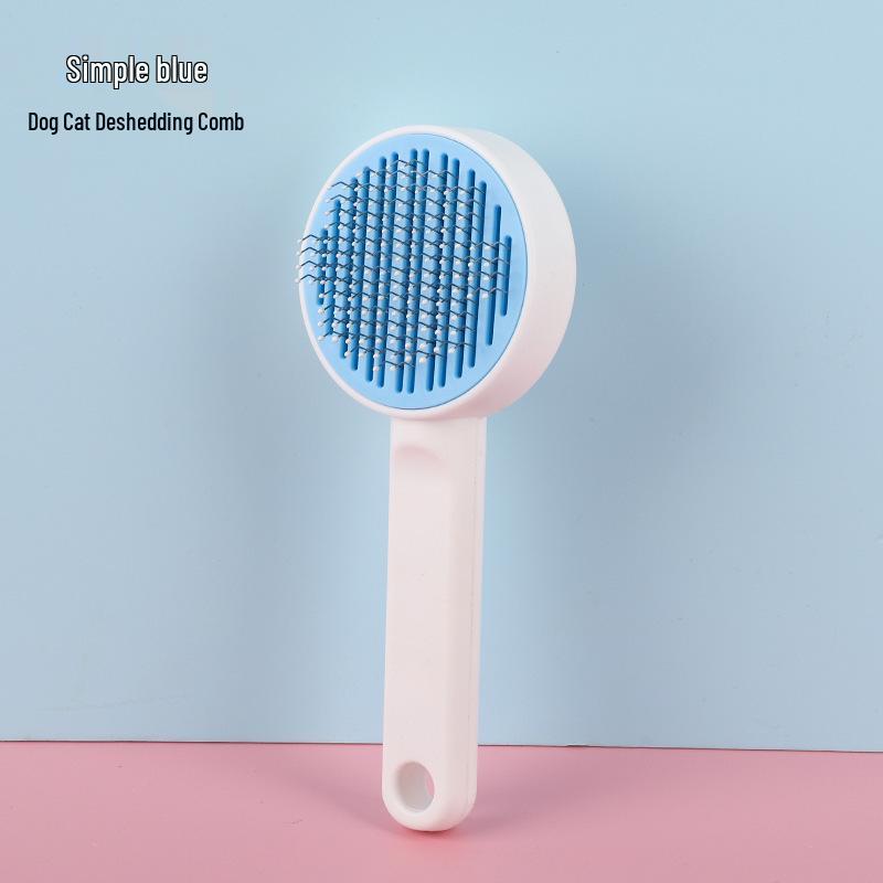 Plastic Fine-Toothed Pet Flea Comb with Steel Needles for Dogs and Cats