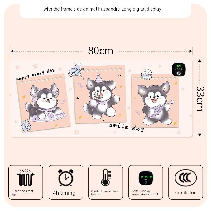 Heating Mouse Pad Super Large Heating Table Heating Mat Office Computer Desktop Heating Mat Winter Warm Hand Electric Heating Table Mat