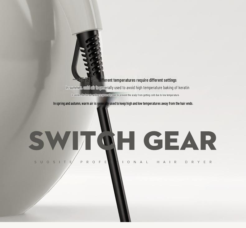 High-Power Hair Dryer with Negative Ion Technology for Salon & Home Use - Fast Drying with Hot & Cold Air