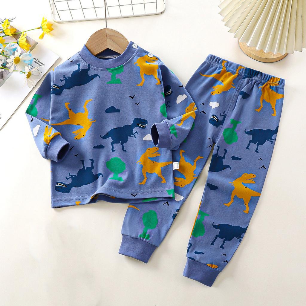 Children's Boys And Girls Home Wear And Pajamas Long-sleeved Tops And Trousers Sets
