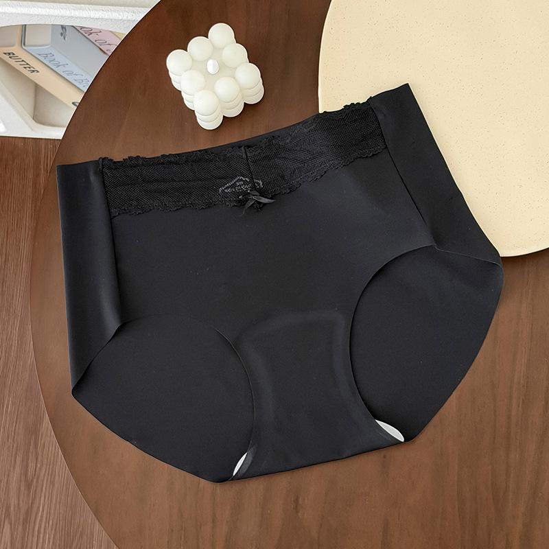 Ladies Summer Lace Waist Head Splicing Light Transparent No Trace Naked Sense 10A Antibacterial Crotch Waist Triangle Briefs