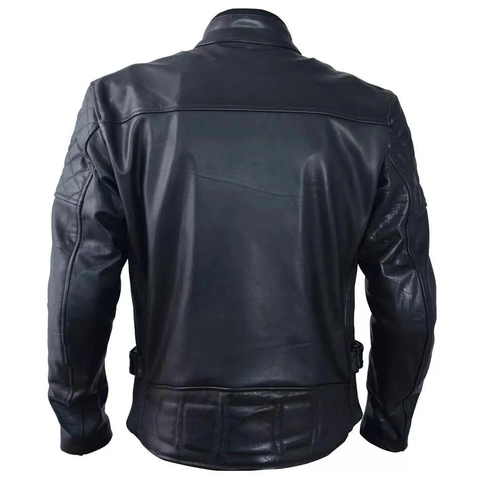 Handmade Leather Biker Stylish Black Men's Real Lambskin Casual Wear Fashionable Jacket