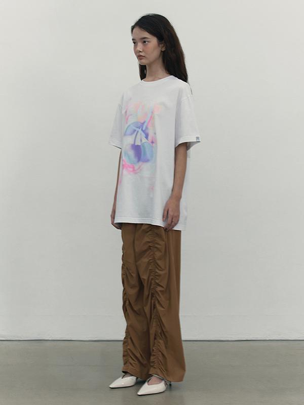 KIRSH Cherry Blur Graphic T-Shirt [White]