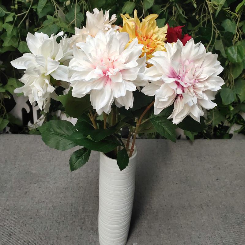 Single Artificial Dahlia Stem For Party Decoration And Bridal Arrangement Gift