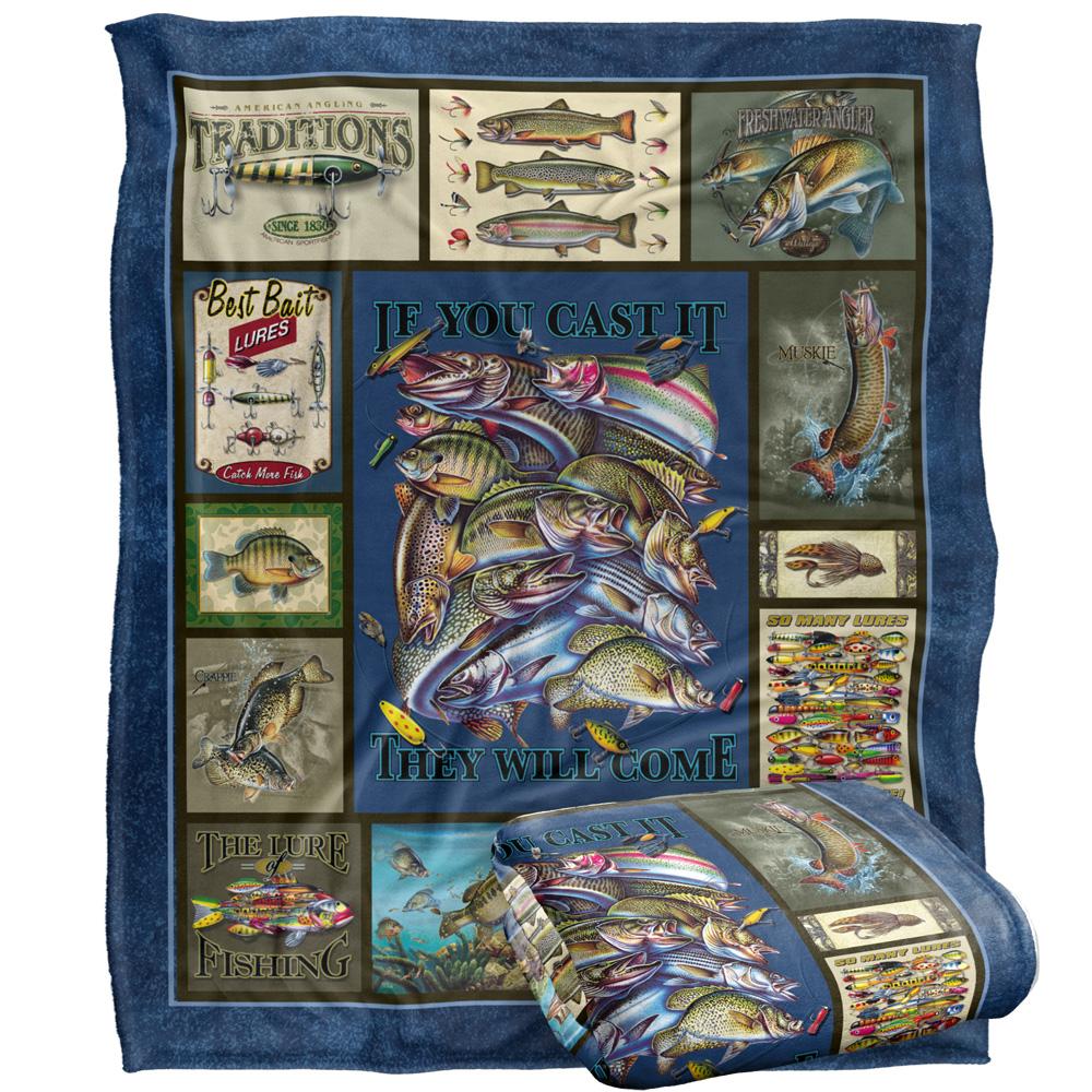 JQ Licensing Silky Fishing Supersoft Blanket