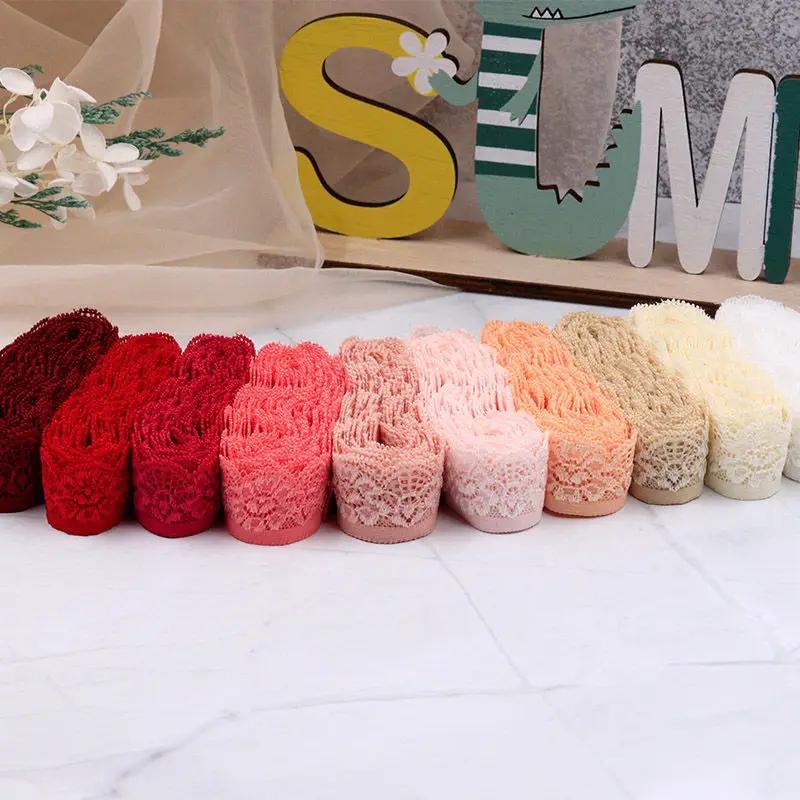 Colorful Elastic Lace Clothing,Curtains,Lace Fabric, 2.5CM * 2m Handmade DIY Accessories,Black Lace Edge Accessories,Decoration