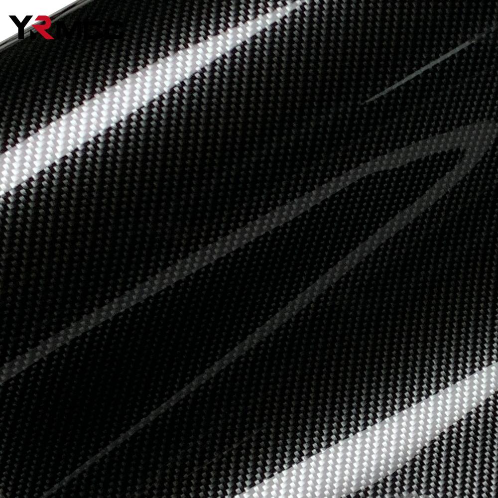 Glossy 9D Carbon Fiber Vinyl Wrap Car Stickers Films Self Adhesive Air Release Channels for Auto Motorcycle Decal Accessories
