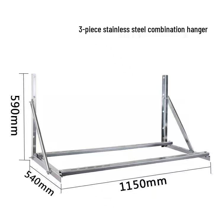 Universal Stainless Steel Air Conditioner Bracket - Thickened Crossbar Support for 1.5P To 5P
