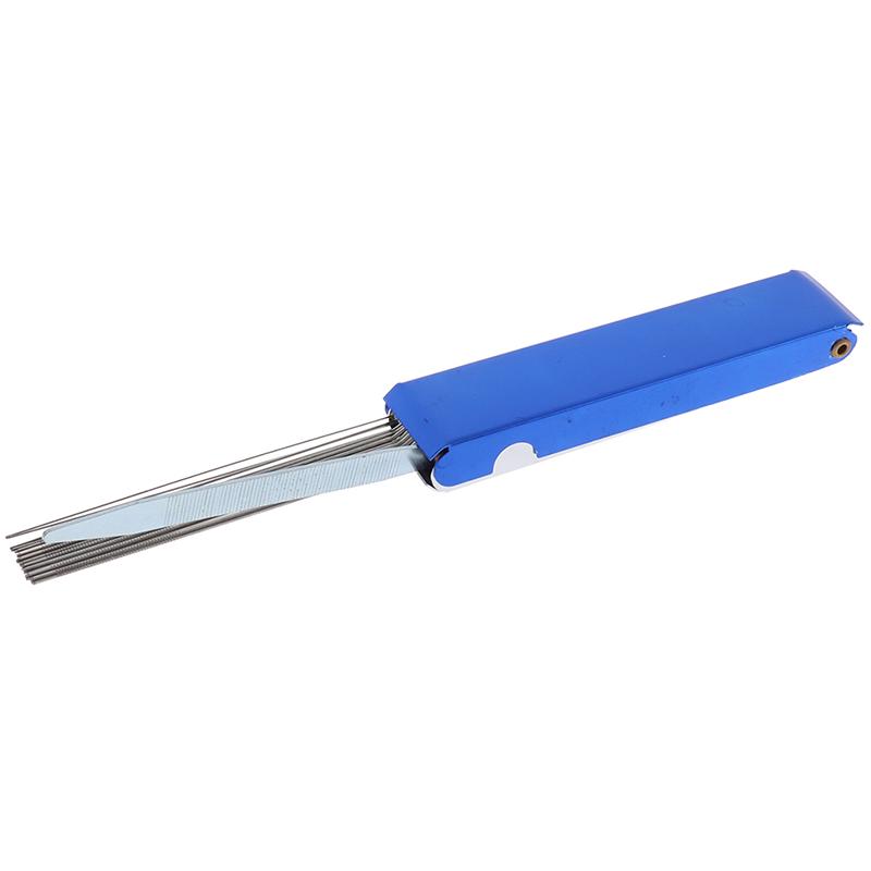 Juego de limas para puente y cejuela de guitarra Caja de herramientas de luthiers para guitarra Mandolina Cuerdas de bajo