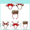 Plush Christmas Antler Hair Accessory Delightful Cartoon Style For Holiday Parties