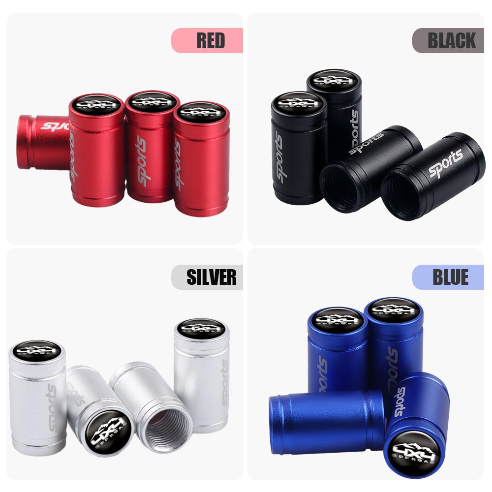 4PC Car Styling Wheel Valve Air Stem Cap Cover Auto Tire Accessories For Jeep Grand Cherokee Wrangler Renegaed Compass Gladiator AMS1