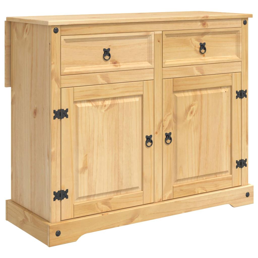 Kitchen Trolley 2 pcs Honey Wax Finish 112 x 70 x 91.5 cm Solid Pine