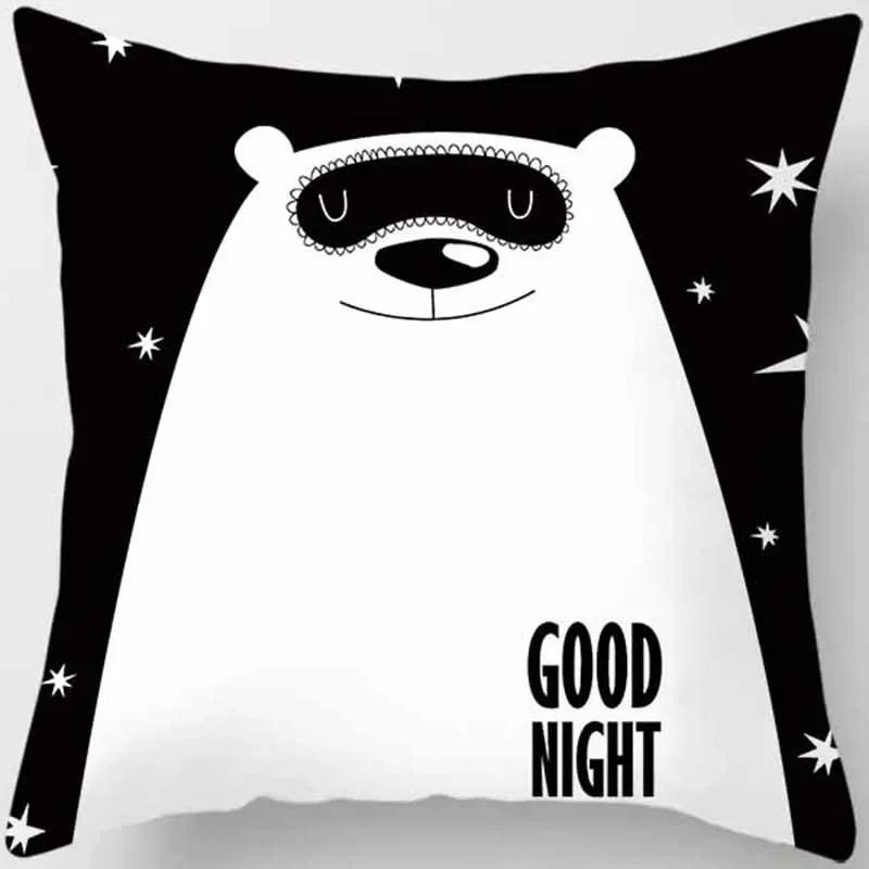 Cute Animal Print Square Pillowcase Home Decoration Car Sofa Cushion Cover