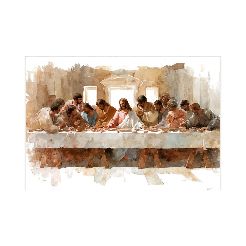 'The Last Supper' - Canvas Poster Replica of Da Vinci Canvas Painting Wall Art Posters Prints Wall Pictures for Living Room Home Wall Cuadros Decor
