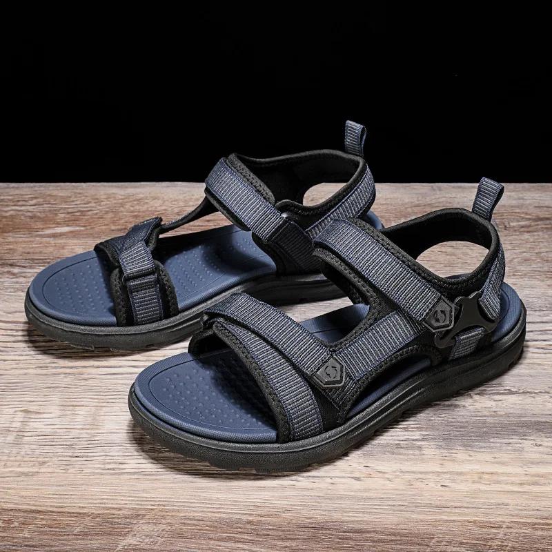 

Fashion Summer Fashion Korean Large Men s Adult Sandals Outdoor Leisure Versatile Trendy Lightweight Breathable Durable Beach Sandals 45 синий
