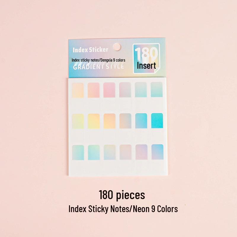 Gradient Cartoon Transparent Sticky Index Tabs for Students