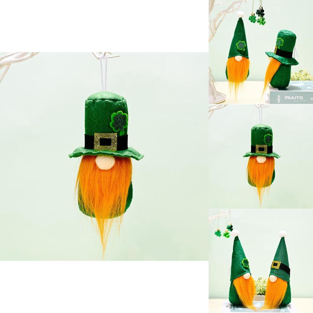 St.patrick's Day Gnomes Plush Toy Shamrock Faceless Gonk Pendant Decor Gifts