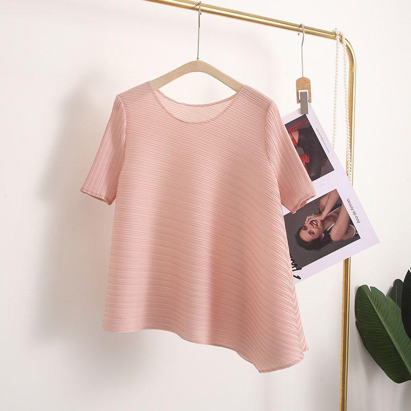 

Sanzhai Creative and Original Export 2025 Summer Dignified Suit Women s Casual Coat Easiest for Match Loose Pleated High Waist Loose Pants Pink Tops All yards