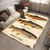 1pc Brown Trout Print Large Area Carpet! Bedroom Living Room Office Non-Slip Four Seasons Available Rug Multi-Sizes Fast Arrival