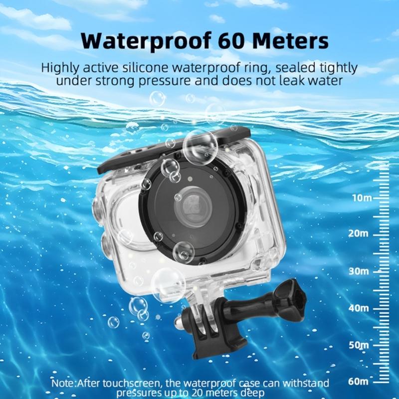 Tauchgehäuse Schutzgehäuseabdeckung Optionale Touch-Funktionalität Für 360 GO3/3S Kamera Tauchfähig Bis Zu 98 Fuß
