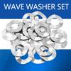 M10 20pcs Stainless Steel Wave Washer Gasket Spring Washers Lock Tools