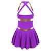 Mädchen Karneval Party Halloween Cosplay Cheerleading Uniform Outfit Ärmelloses Kleid mit überkreuztem Rücken