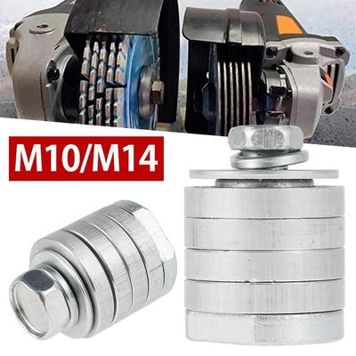 100/125 Type M14 M10 Angle Grinder Adapter Grooving Adapter Conversion Kit Flange Metal Lock Nuts Slotting Power Tool Accessory