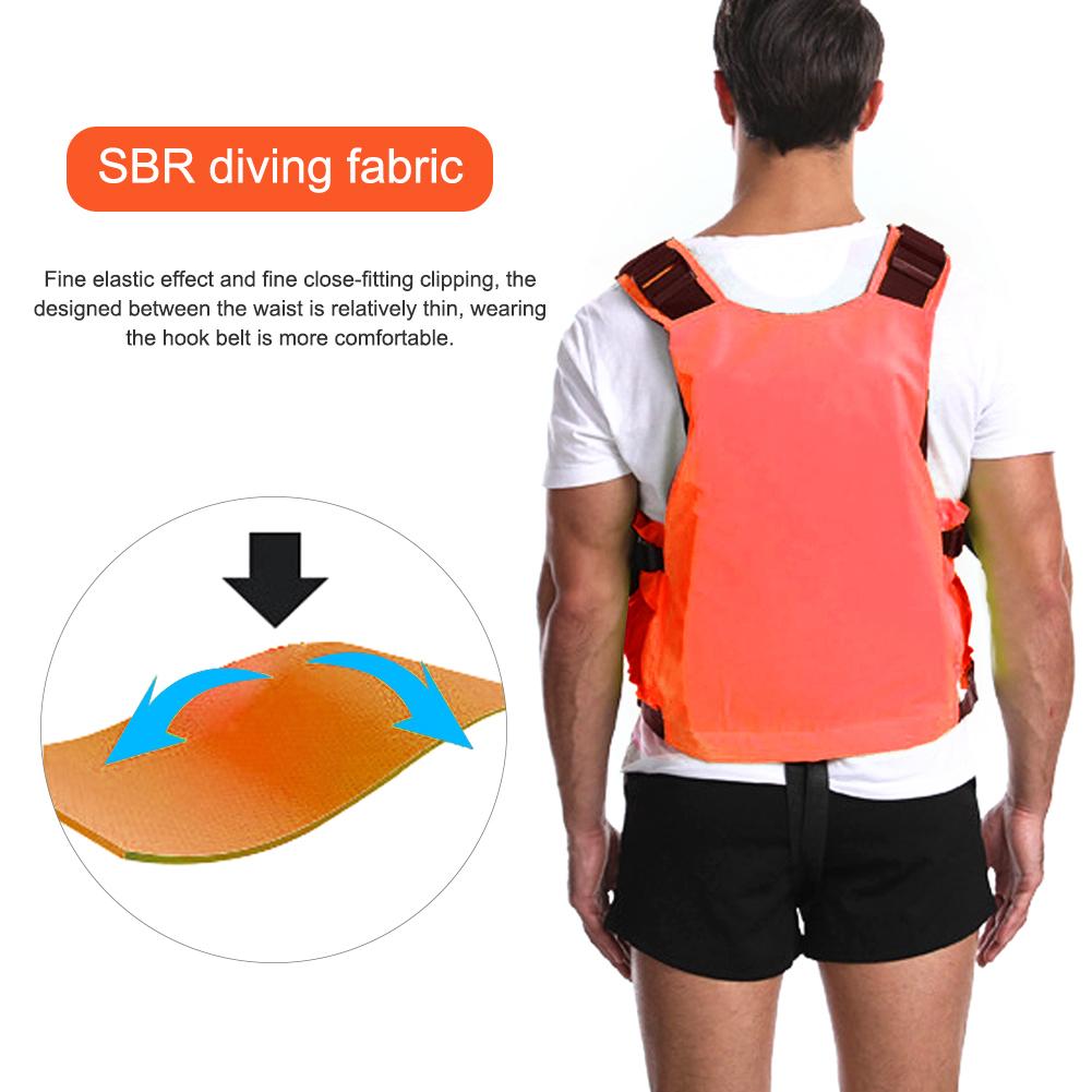 Professional Outdoor Adult Life Jacket Vest Oblique Zipper Safety Protective Wear for Swimming Snorkeling Sailing