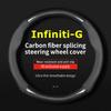 BHZ1 No Smell Thin For Infiniti G Series Steering Wheel Cover Leather Carbon Fit 2004 G35 2007 G37 G37S Coupe 2009 G25 2010 2013