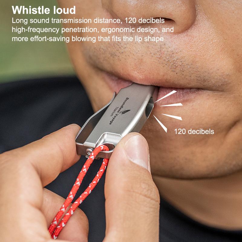 Voyage Titanium Survival Whistle Compact Emergency Safety Whistle Rust-Proof Whistles For Camping & Rescue & Training