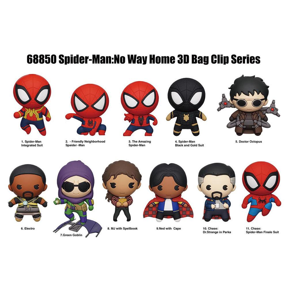 Marvel Officially Licensed Spider-Man Figurine Blind Box Bag Clip Anime Figure Keychain Fun Collector 1PC 3D Carry Mini Lightweight Portable Cute