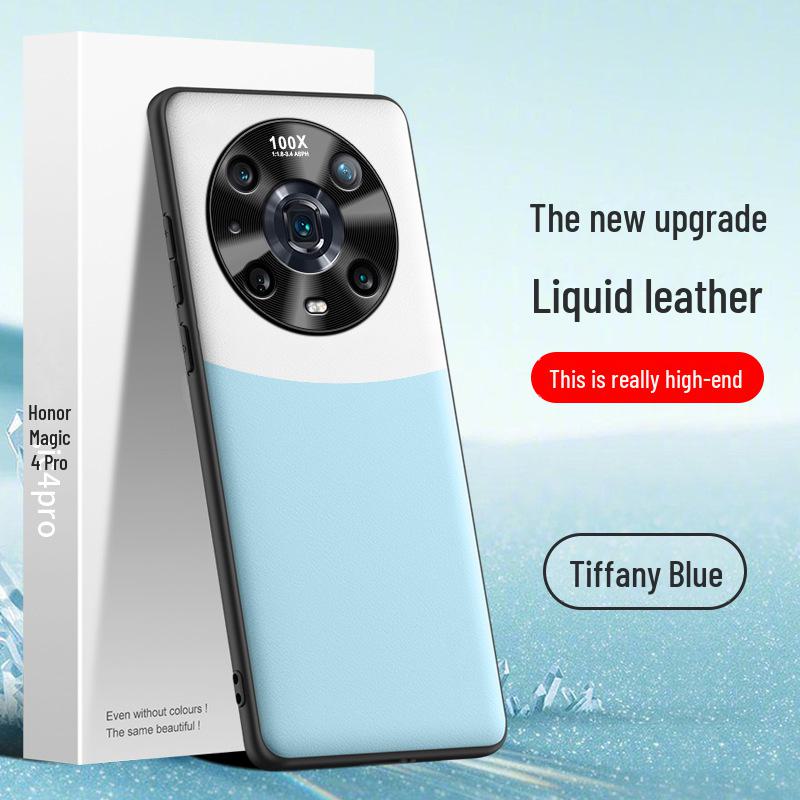 Liquid Leather Shell Protective Cover for Honor Magic 4 Pro Provides Anti-fall Protection In a Single Piece Shipment.