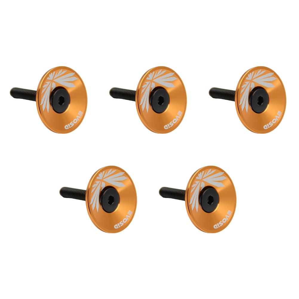 5Pcs Bicycle Headset Cap MTB Road Bike Stem Headset Top Cap Cover Bike Headset Cover for Fork Head Tube Cycling Accessories